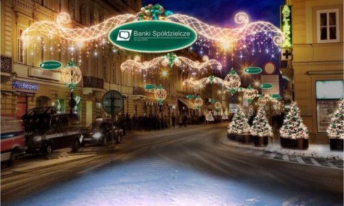 Banki Spółdzielcze z Grupy BPS bohaterem świątecznej iluminacji ul. Nowy Świat w Warszawie