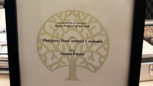 Nagroda Green Building Award dla CEMEX Przemysł, BIZNES - Rozwiązanie „Efektywny Duet izolacja i wylewka”, czyli dwa produkty z portfolio CEMEX – Insularis Piano oraz Anhylevel – zostały nagrodzone w Konkursie Green Building Awards