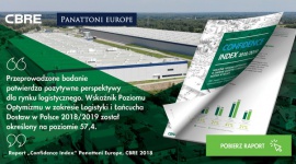 Firmy logistyczne z jeszcze wyższym optymizmem niż rok temu. Przemysł, BIZNES - Najnowszy raport CBRE i Panattoni Europe „Confidence Index 2018/2019” potwierdza utrzymujące się pozytywne perspektywy dla rynku logistycznego w Polsce. Wskaźnik Poziomu Optymizmu w zakresie Logistyki i Łańcucha Dostaw w Polsce wynosi 57,4 pkt.