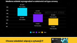Rynek pracy IT 2020 - raport No Fluff Jobs. Aż 22 tys. dla Security i Big Data IT i technologie, BIZNES - Koniec roku No Fluff Jobs, polski portal z ofertami pracy dla branży IT, zamknął z rekordową liczbą 26 189 ofert pracy. Według raportu No Fluff Jobs „Rynek pracy w IT w 2020 roku” najwyższe zarobki oferowano specjalistom Security i Big Data - średnio od 16 000 do 22 000 zł netto.